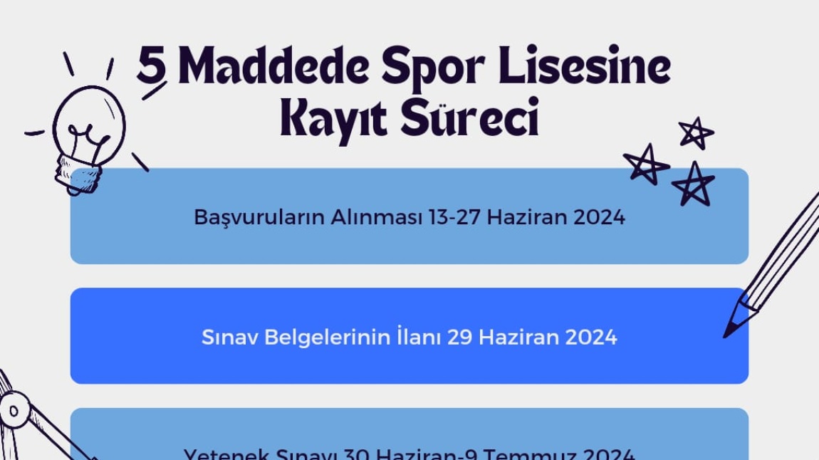 5 Maddede Spor Lisesine Kayıt Süreci ve İstenilen Belgeler 